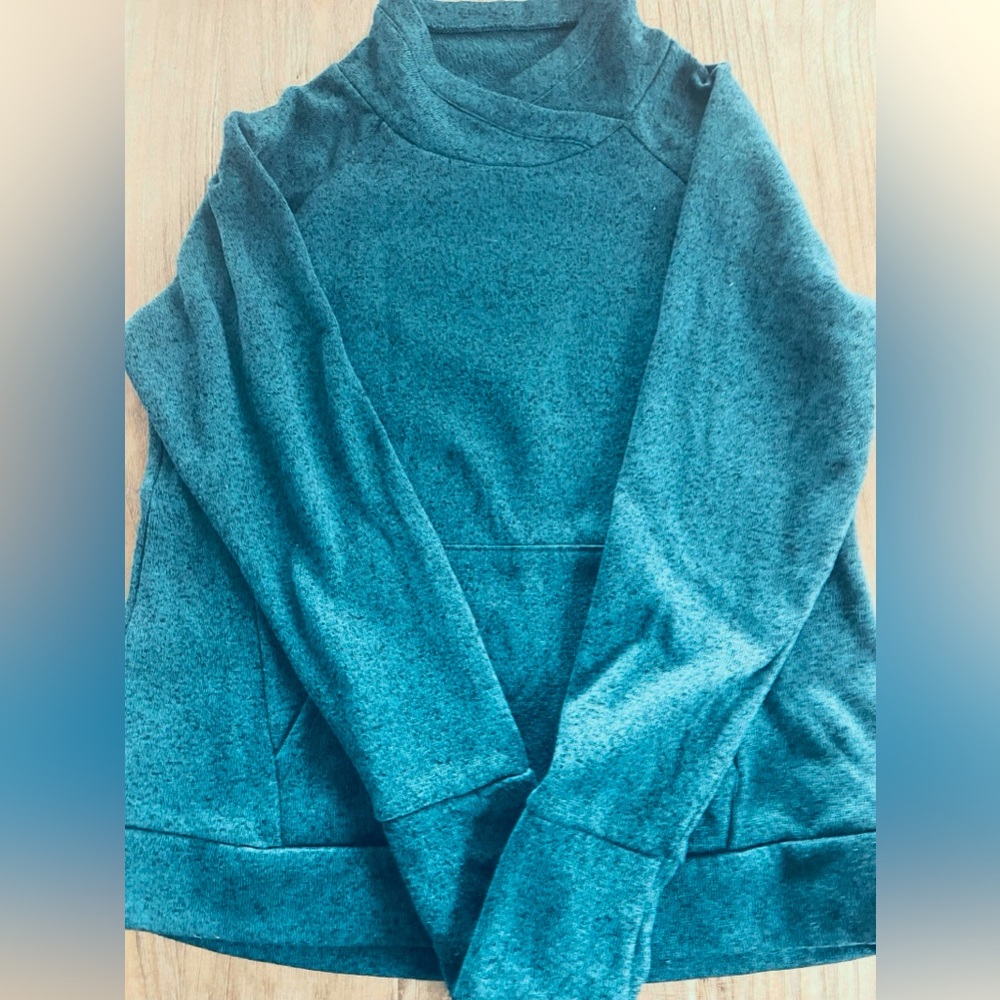 Tek Gear Women's Dark green with tiny black specs Cowl Neck Sweater, Size L